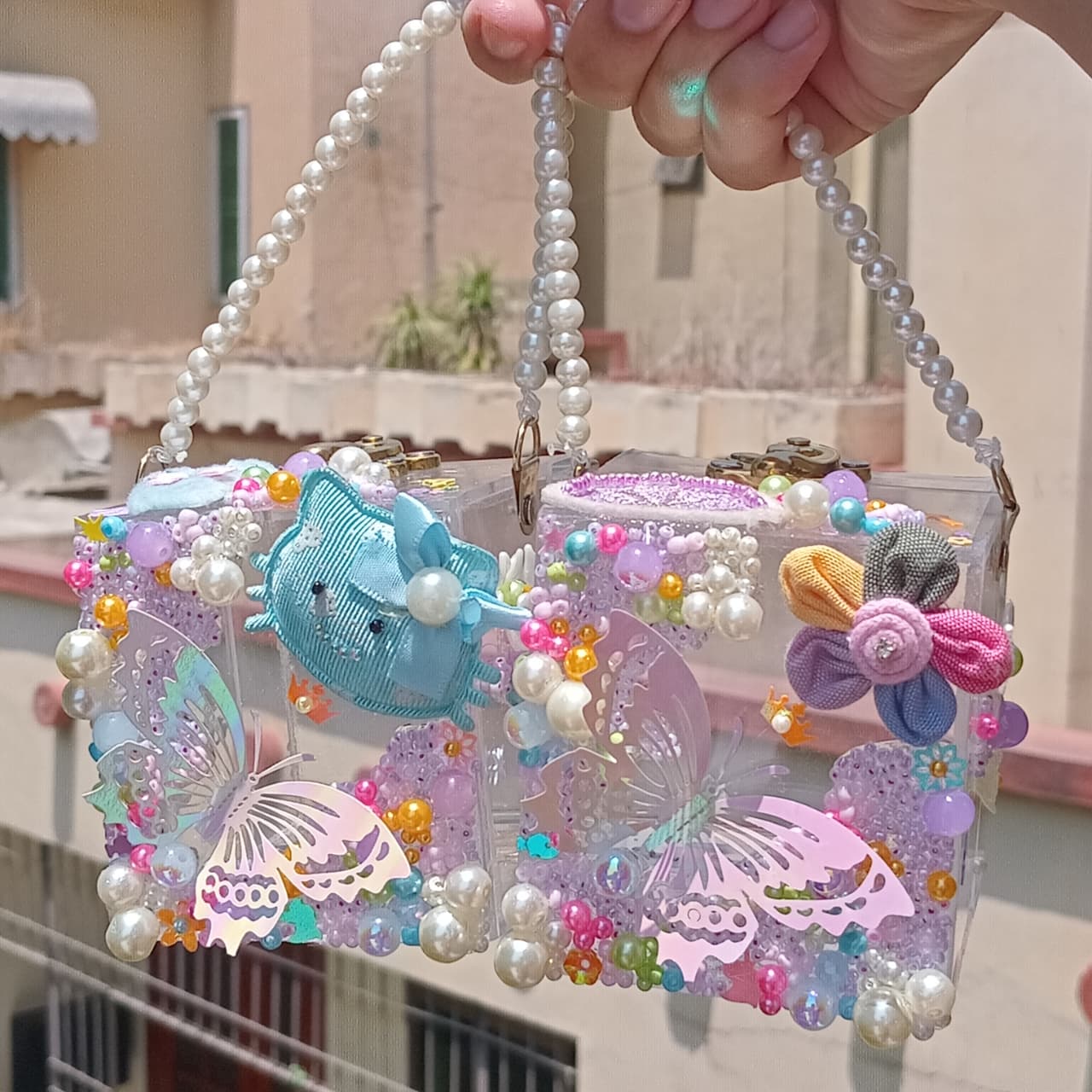 Handmade Kids Butterfly Box Bag
