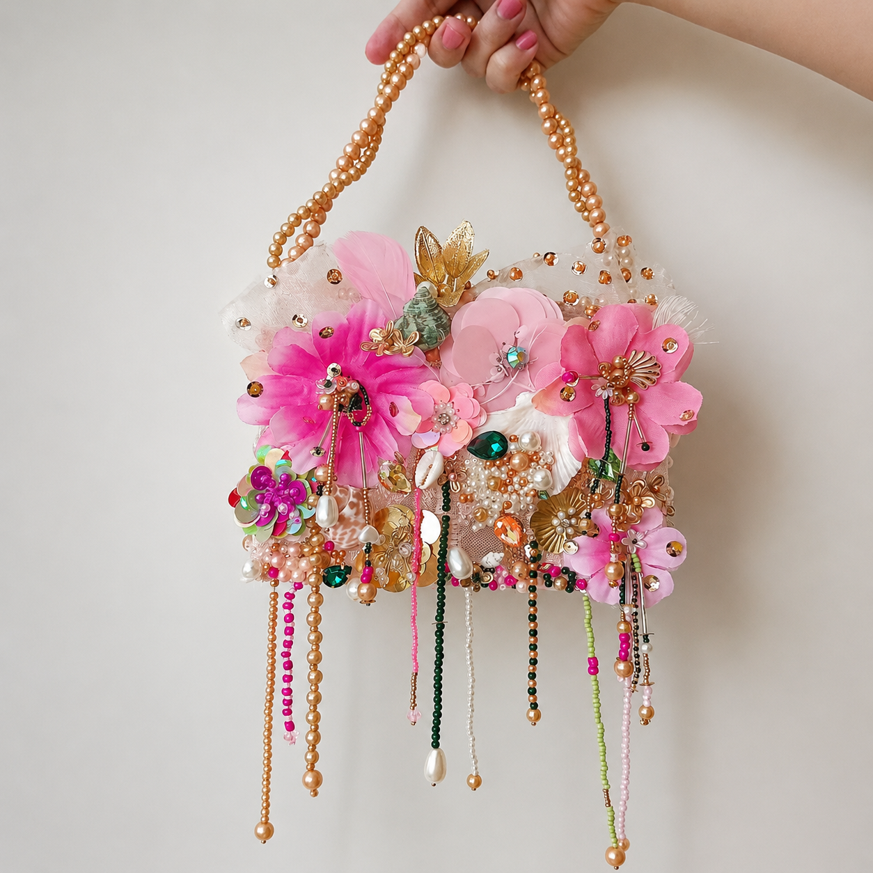 Floral Tussel bag
